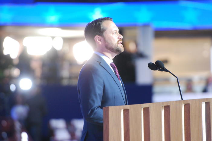 Jason Carter told the 2024 Democratic National Convention that his grandfather, former President Jimmy Carter, the nation’s longest-living president, is looking forward to voting for Kamala Harris for president. (Ross Williams/Georgia Recorder)