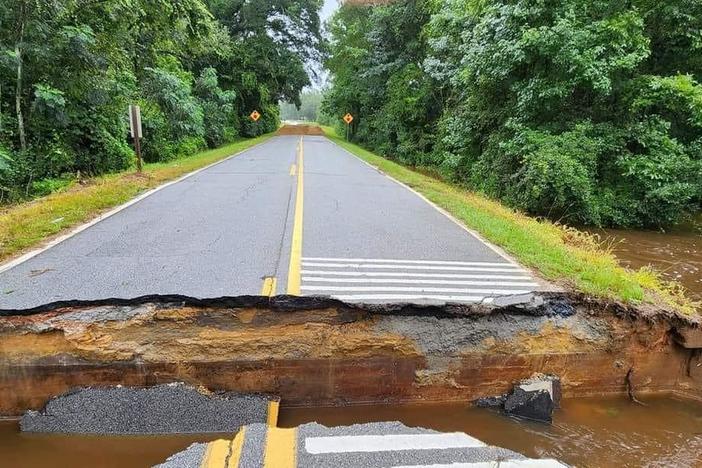 Nevils Denmark Road in Bulloch County near Georgia State Route 46 as seen on Tuesday, Aug. 6, 2024.