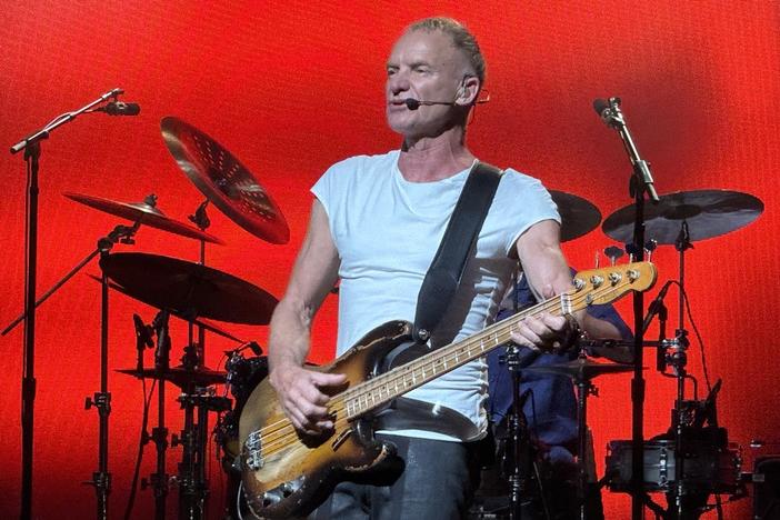 Sting performs at Cobb Energy Performing Arts Centre on Oct. 22, 2024.