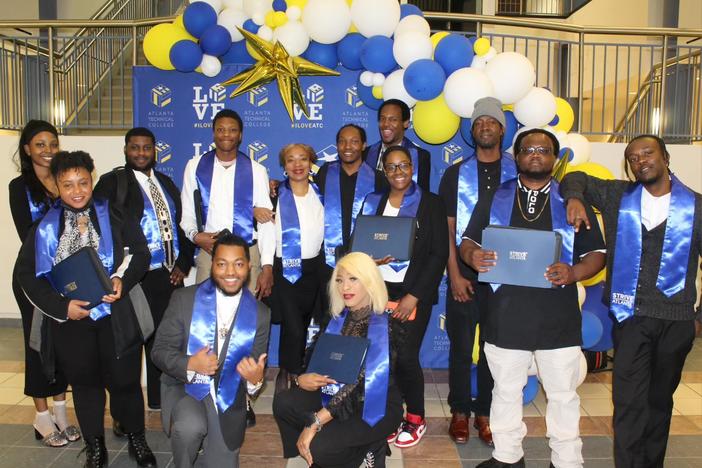 Participants from STRIVE Atlanta celebrated completing the program with a graduation event at Atlanta Technical College on March 7, 2024.