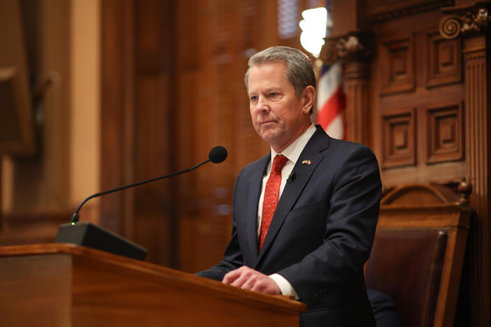 Gov. Brian Kemp delivers the State of the State address at the House Chamber on Jan. 16, 2024. (Georgia House)