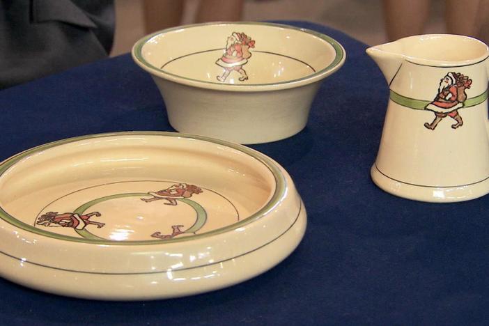Appraisal: Roseville Pottery Santa Dishes, from Chicago, Hour 2.