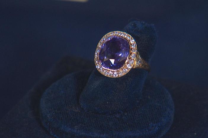 Appraisal: Purple Sapphire Ring, ca. 1935 from Junk in the Trunk 8.