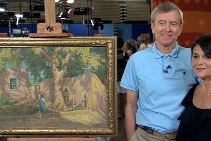 Stuart and his wife share more about their their Joseph Henry Sharp Oil painting.