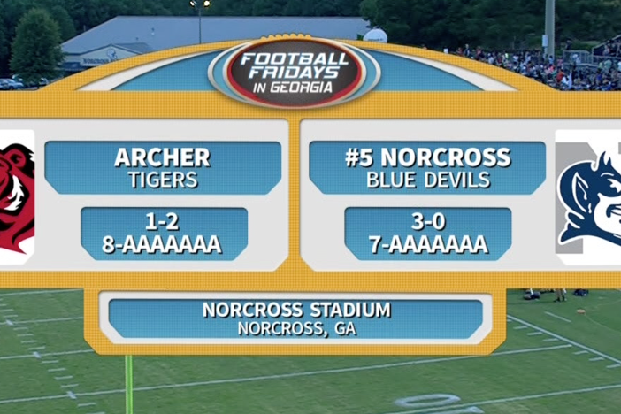 A big Gwinnett County rivalry: Norcross Blue Devils take on the Archer Tigers.