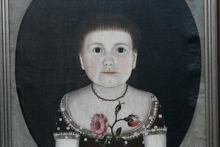 Appraisal: 1786 Folk Art Child's Oil Portrait