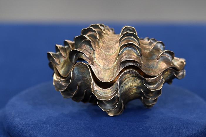Appraisal: Tiffany & Co. Sterling Silver Clam Shell, ca. 1965, from Charleston Hr 3.