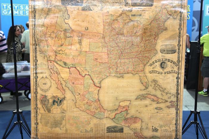 Appraisal: 1861 "Washington Map of the United States" Wall Map, in Harrisburg Hour 3