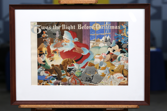 Appraisal: 1941 Disney "Night Before Christmas" Watercolor from Green Bay, Hour 2.