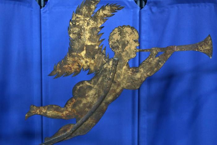 Appraisal: Gilded Iron Weathervane, ca. 1825, from Detroit Hour 3.