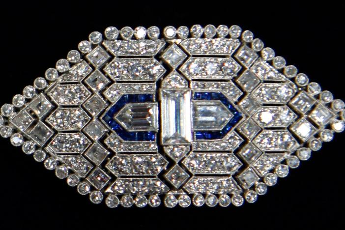 Appraisal: Sapphire & Diamond Brooch Pendant, from Seattle Hour 1.