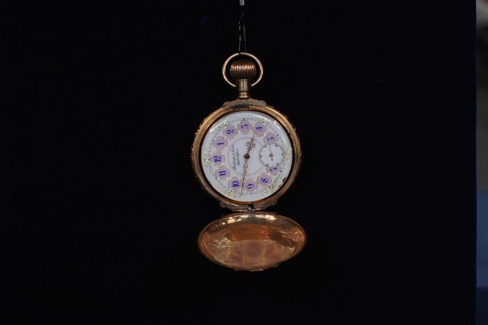 Appraisal: Multicolored Gold Pocketwatch, ca. 1885, from Birmingham, Hour 1.