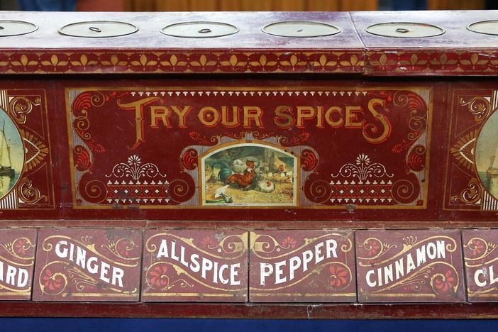 Appraisal: Countertop Spice Box Display, ca. 1890, from Detroit Hour 3.