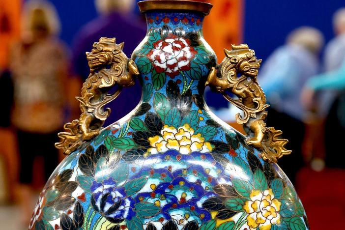 Appraisal: Chinese Cloisonné Moon Flask, ca. 1800, from Baton Rouge Hour 2.
