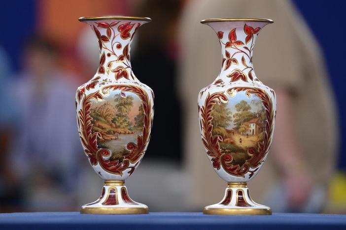 Appraisal: Bohemian Mantel Vases, ca. 1880, from The Best of 20.