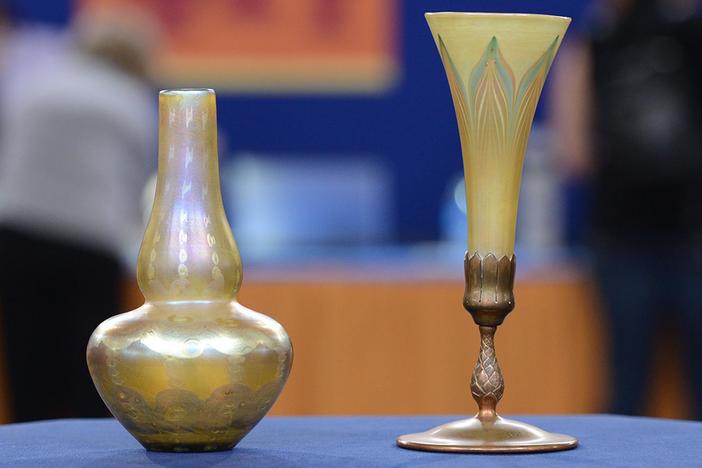 Appraisal: Tiffany Glass Vases, from Austin, Hour 1.