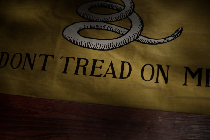 The Continental Congress chose the Gadsden flag as the first symbol of its naval ships.