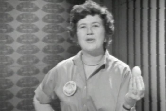 The French Chef, Julia Child fancies up a modest breakfast egg.