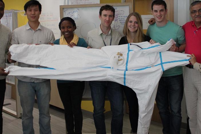 Fashioning a better Ebola suit with sewing machines and chocolate syrup  