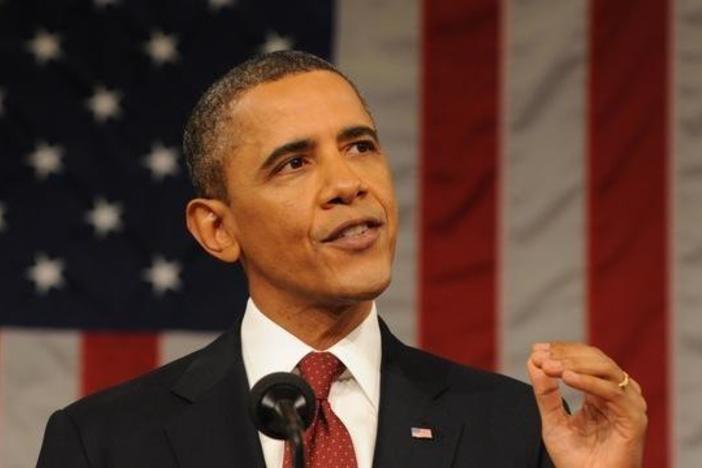 President Obama delivers the State of the Union address to a joint session of Congress.