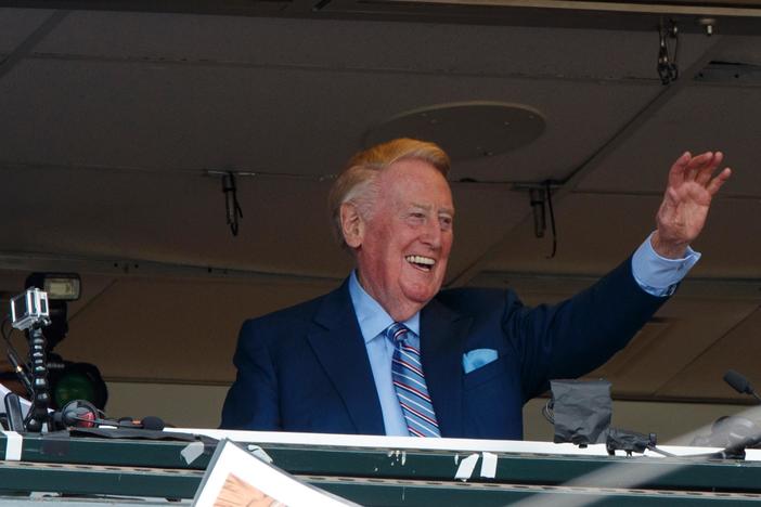 After 67 years as a sportscaster for the Dodgers, Vincent “Vin” Scully is retiring.