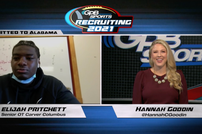 GPB’s Hannah Goodin talks to Carver Columbus OT Elijah Pritchett about his recruiting proc