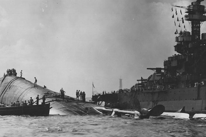 Explore what happened to the USS Oklahoma on December 7, 1941.