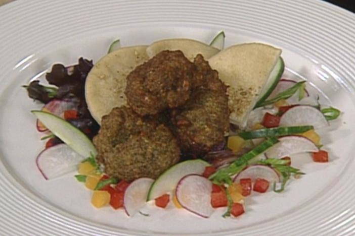 Chef Monique Barbeau makes Eggplant Falafel that is inspired from a trip to Israel. 