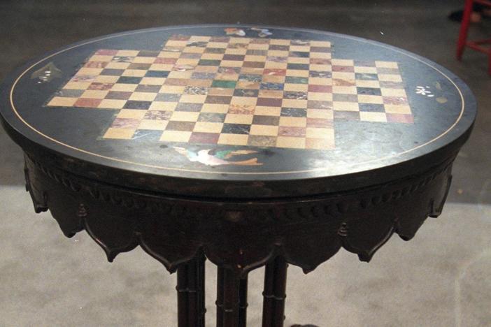 Appraisal: 1845 Gothic Revival Games Table, from Vintage New Orleans.