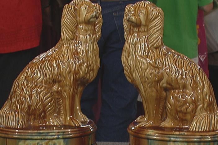 Appraisal: Staffordshire-Style Spaniels, from Vintage St. Louis.