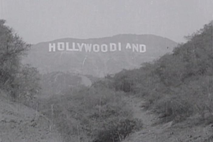 Watch archive footage of the Hollywood sign being constructed.