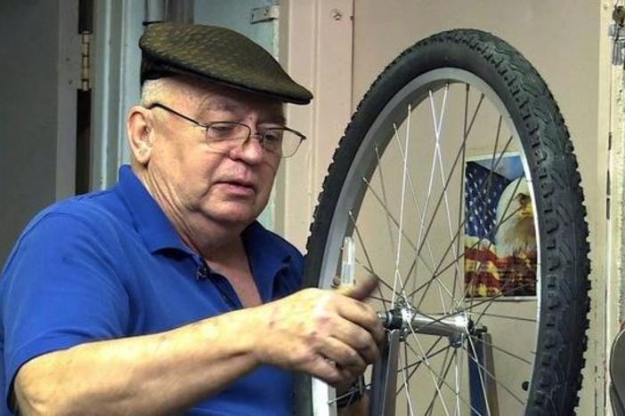 Bike shop owner Mike Kemp.