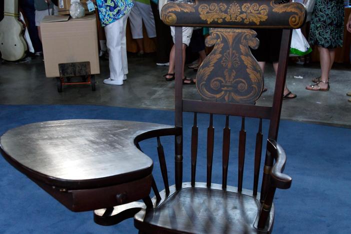 Appraisal: Writing Arm Windsor Chair, ca. 1835, from Myrtle Beach Hour 2.