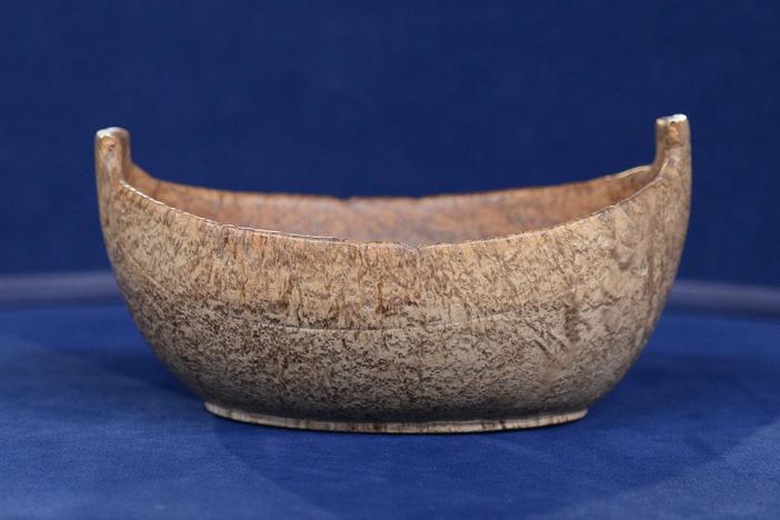 Appraisal: Woodlands Carved Ash Burl Bowl, ca. 1800, from Bismarck, Hour 1.
