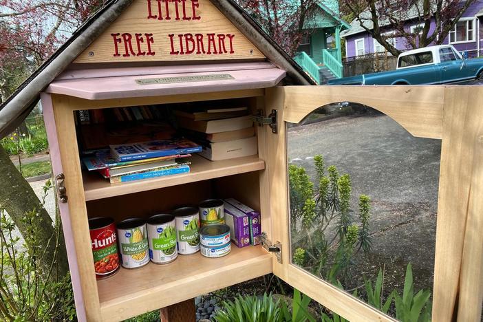 Little libraries become food pantries during COVID-19