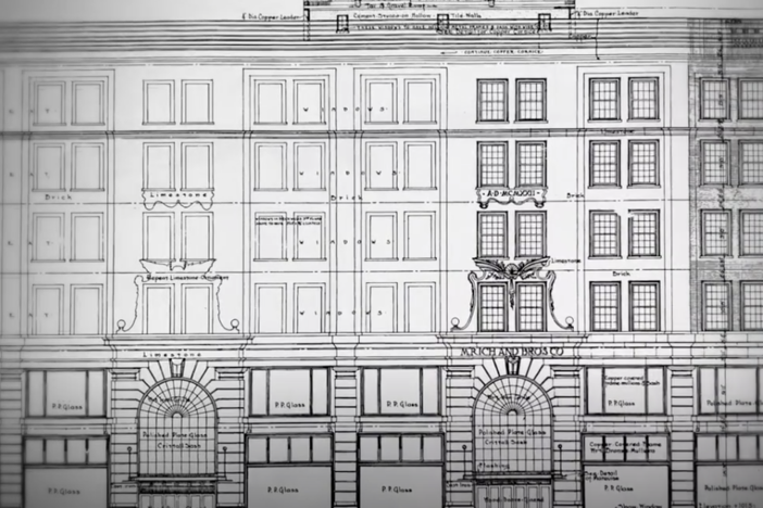 These are architectural plans of Rich's Store in 1923 at Broad & Alabama Streets.