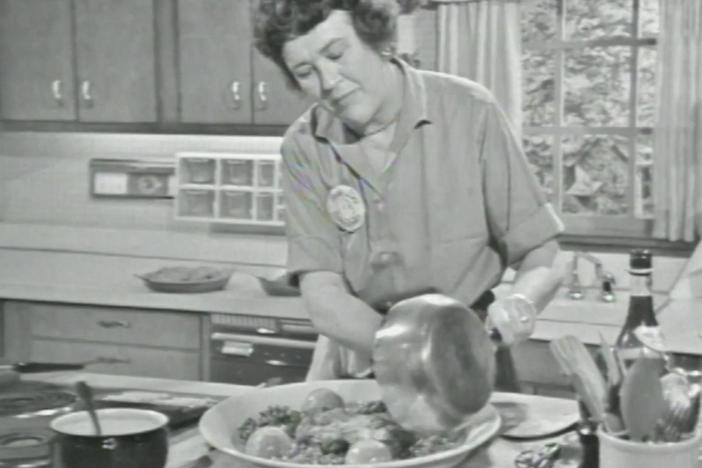 The French Chef's Julia Child prepares Broiled Chicken Plain And Saucy.