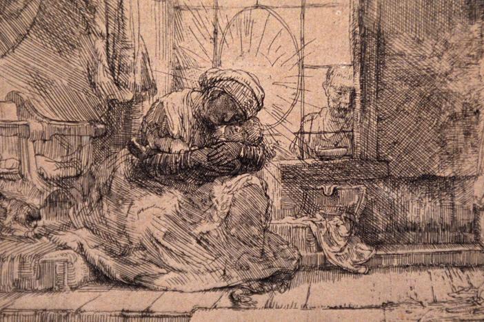 Appraisal: 1654 First State Rembrandt Etching, from Vintage New Orleans.
