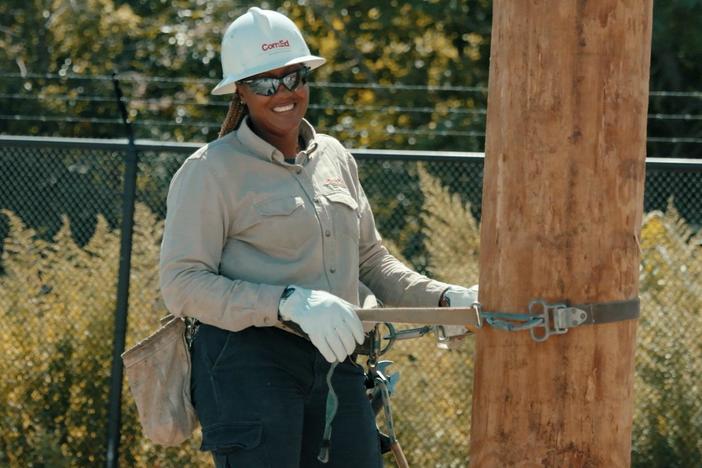 An electrical line worker's Brief But Spectacular take on empowering her community
