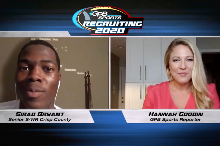 GPB’s Hannah Goodin interviews Crisp County S/WR Sirad Bryant about his recruiting process