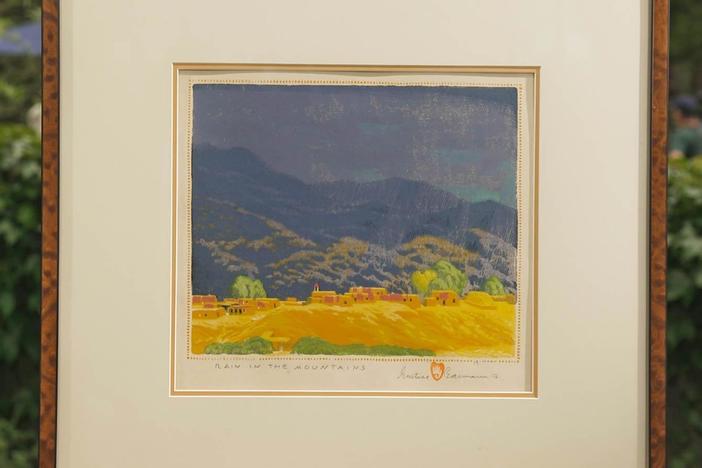Appraisal: 1956 Gustave Baumann Rain in the Mountains Print
