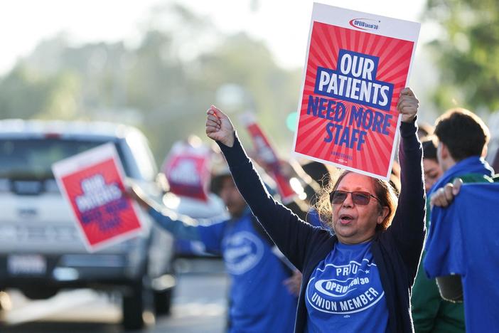 Largest healthcare strike in U.S. history underway as workers protest wages and staffing
