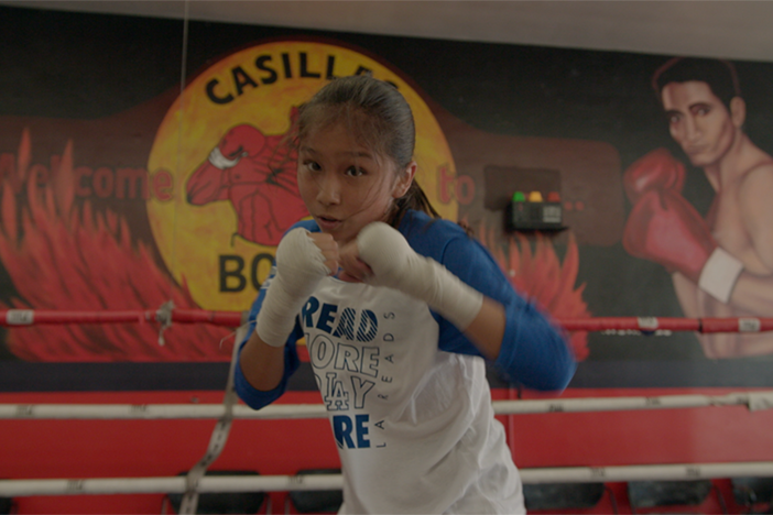 Meryland Gonzales, a twelve-year-old boxer trains to be the 2019 Junior Olympics champion.