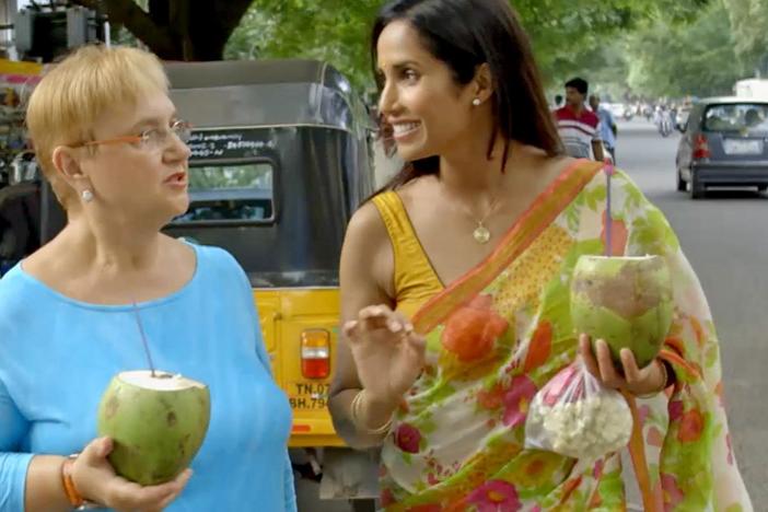 Padma Lakshmi shows Lidia her birthplace in Chennai, India.