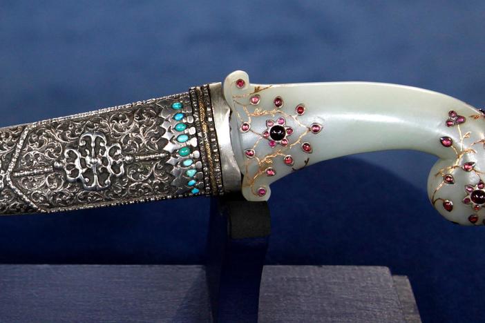 Appraisal: 18th C. Ottoman Jade Hilt Dagger, from Cincinnati Hour 3.