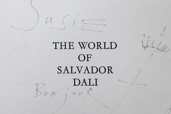 Appraisal: 1965 Salvador Dali Ink Drawing in Book, from Corpus Christi Hour 2.