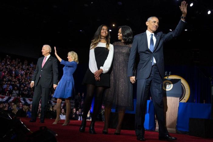 President Obama delivers and emotional farewell address in Chicago. 