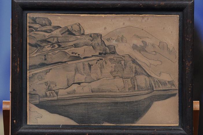 Appraisal: Nicholas Roerich Charcoal Sketch, ca. 1917, from Albuquerqu, Hour 3.
