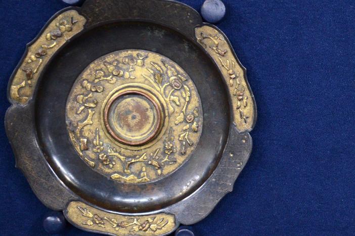 Appraisal: Tonkin Gilt Bronze Cup Stands, ca. 1680, from Little Rock Hr 1.
