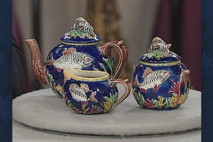 Appraisal: English Majolica Tea Set, ca. 1875, from Vintage Sacramento.